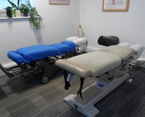 Cheltenham Chiropractic Clinic treatment benches