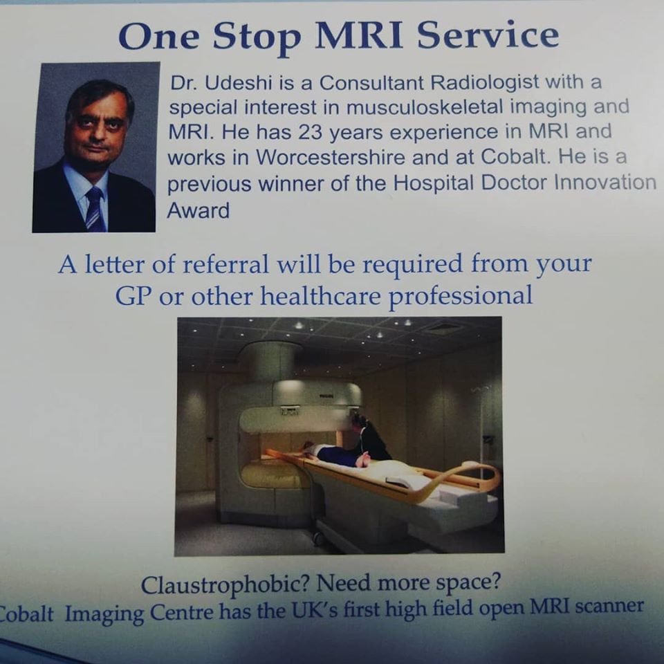 One Stop MRI Service with Dr Umeshi Udeshi at the Cheltenham Cobalt Centre