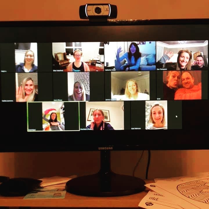 A meeting of friends using the ZOOM App