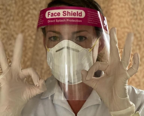 Cheltenham Chiropractor Catherine Owers in PPE