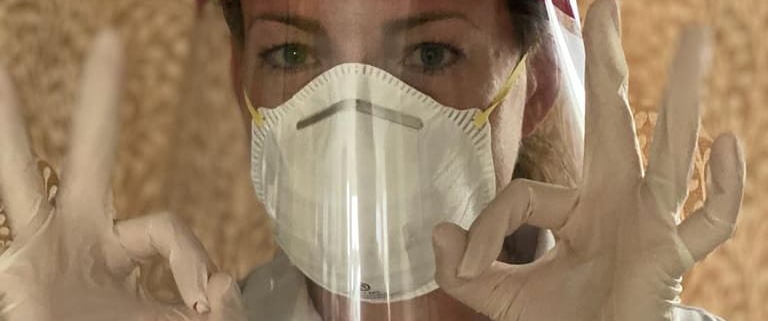 Cheltenham Chiropractor Catherine Owers in PPE