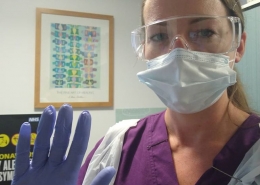 Cheltenham Chiropractor Catherine Owers in full PPEs